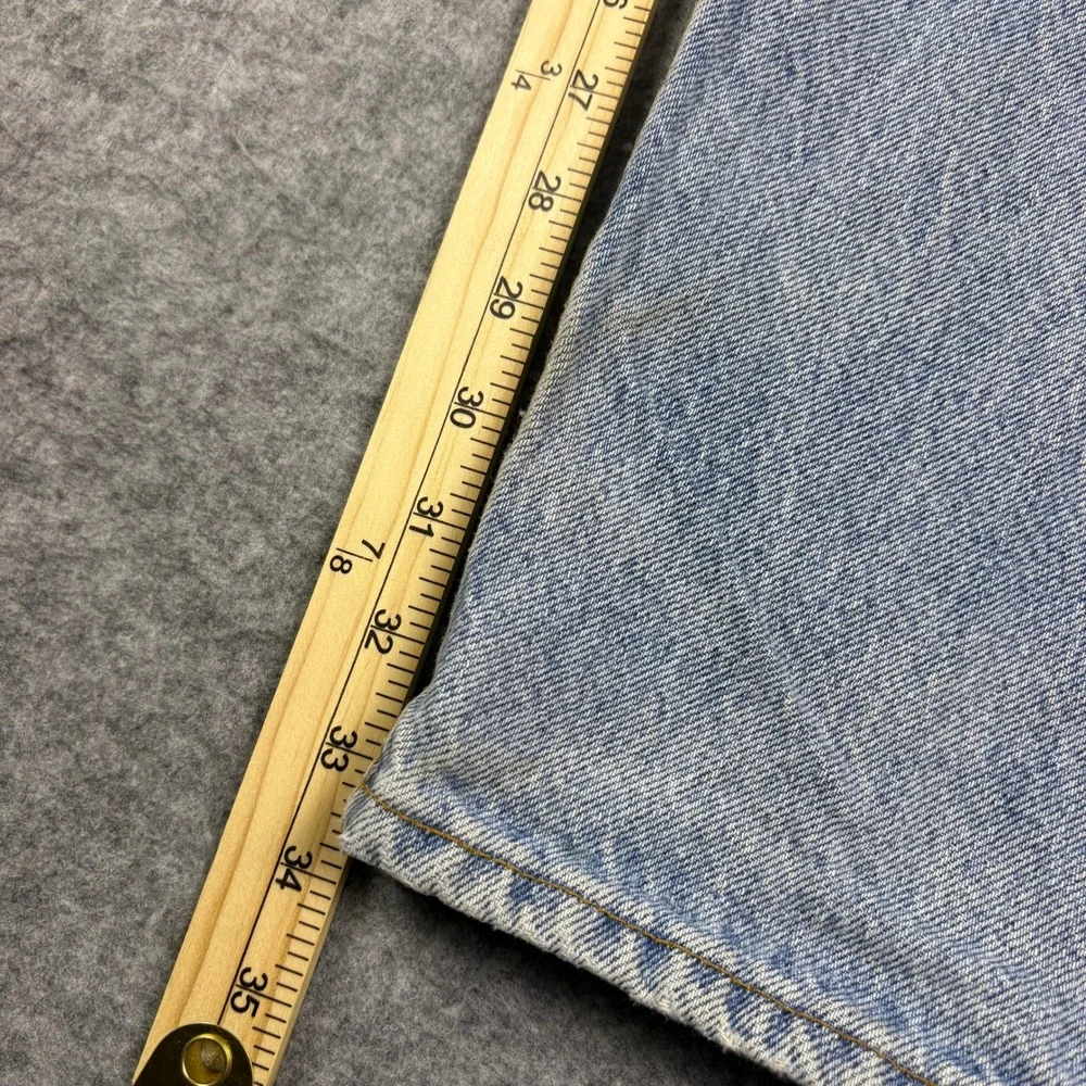 Vintage 90s Levis 550 Orange Tab Jeans Light Wash Relaxed Tapered Made in USA 38